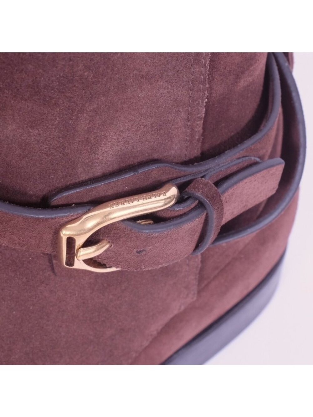 Ralph Lauren Purple Label 8.5 Ankle Boots Welington brown suede ankle strap - Picture 8 of 11